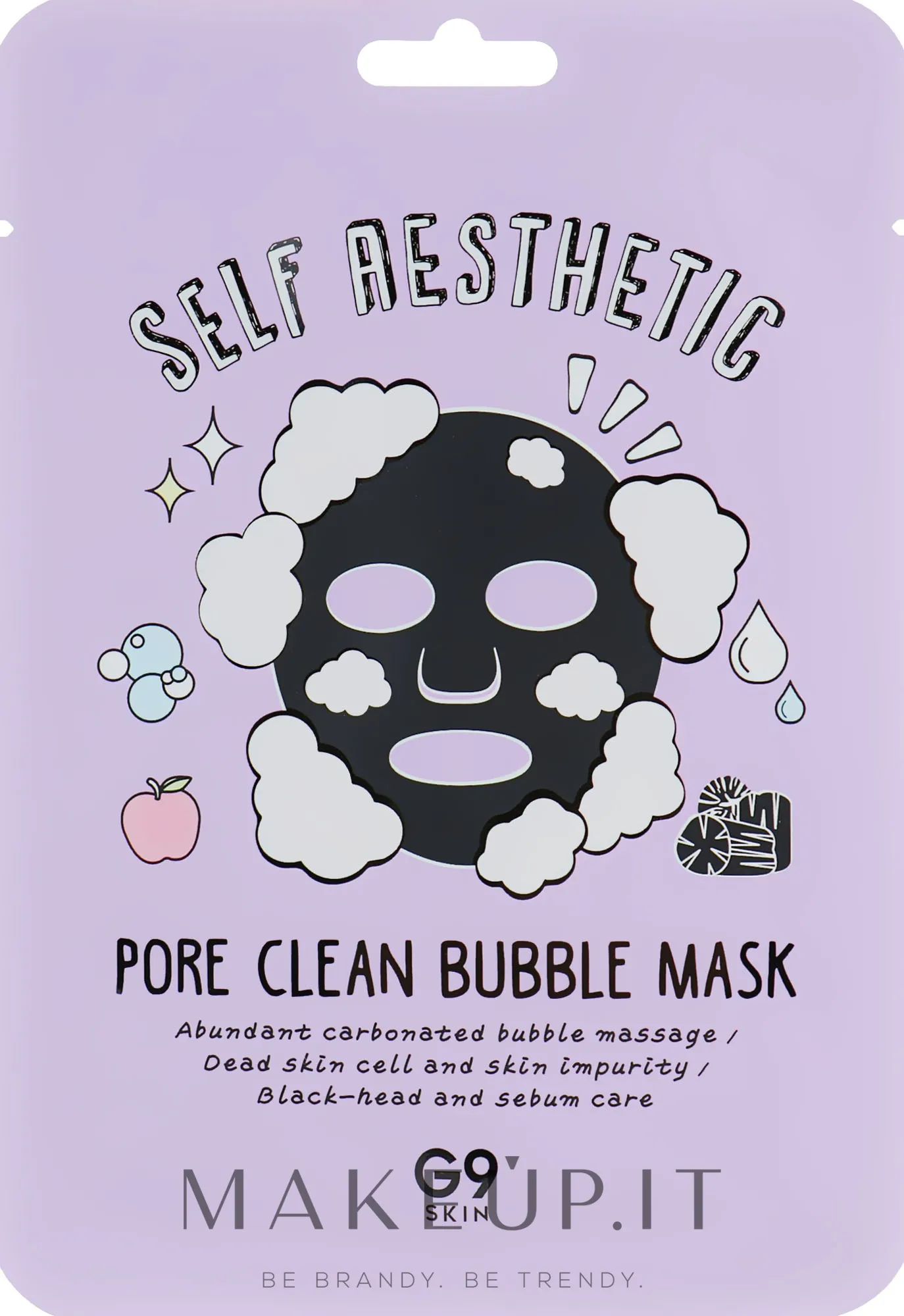 Maschera viso a bolle, in tessuto