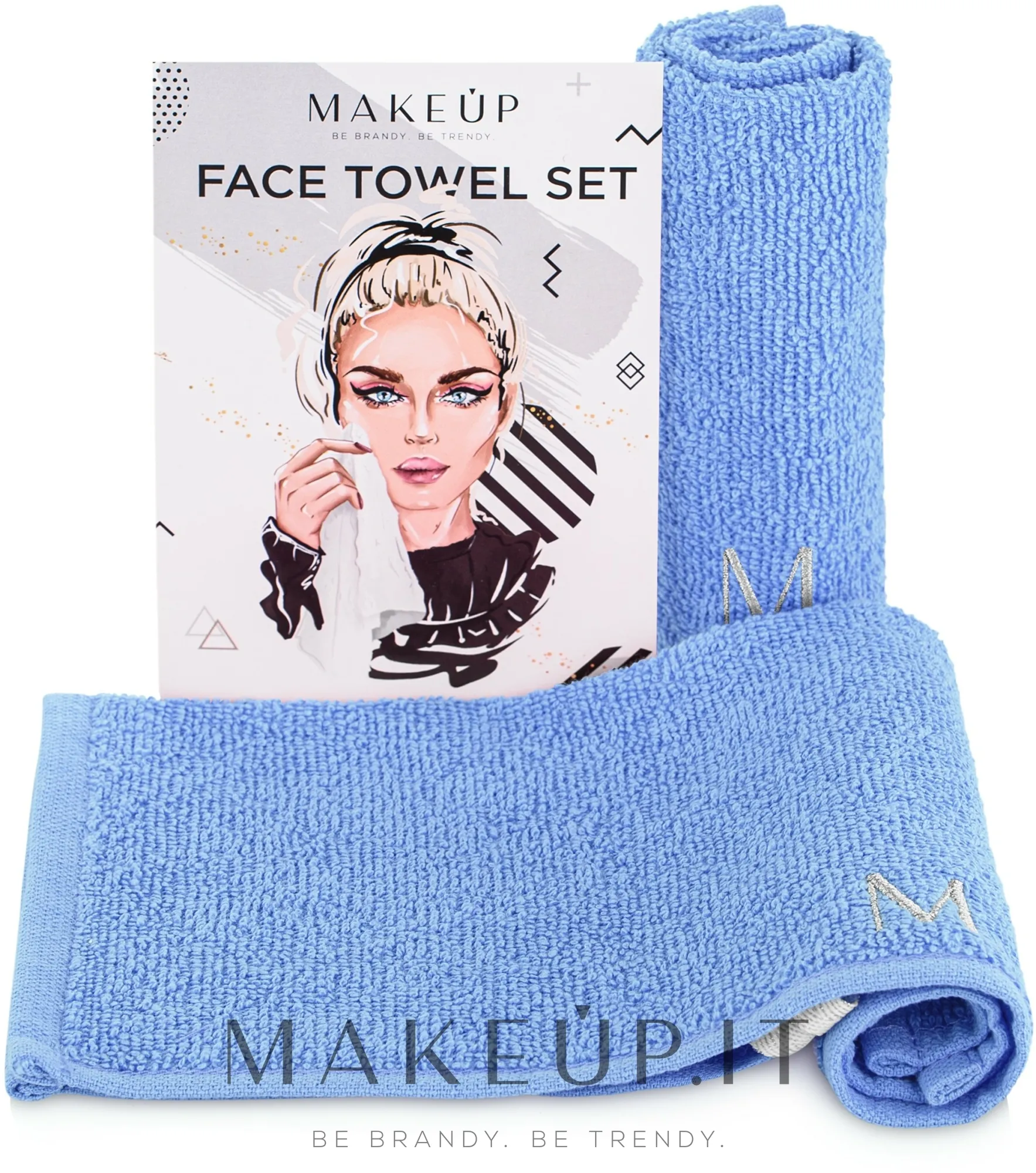 Set asciugamani da viaggio, azzurro"MakeTravel"