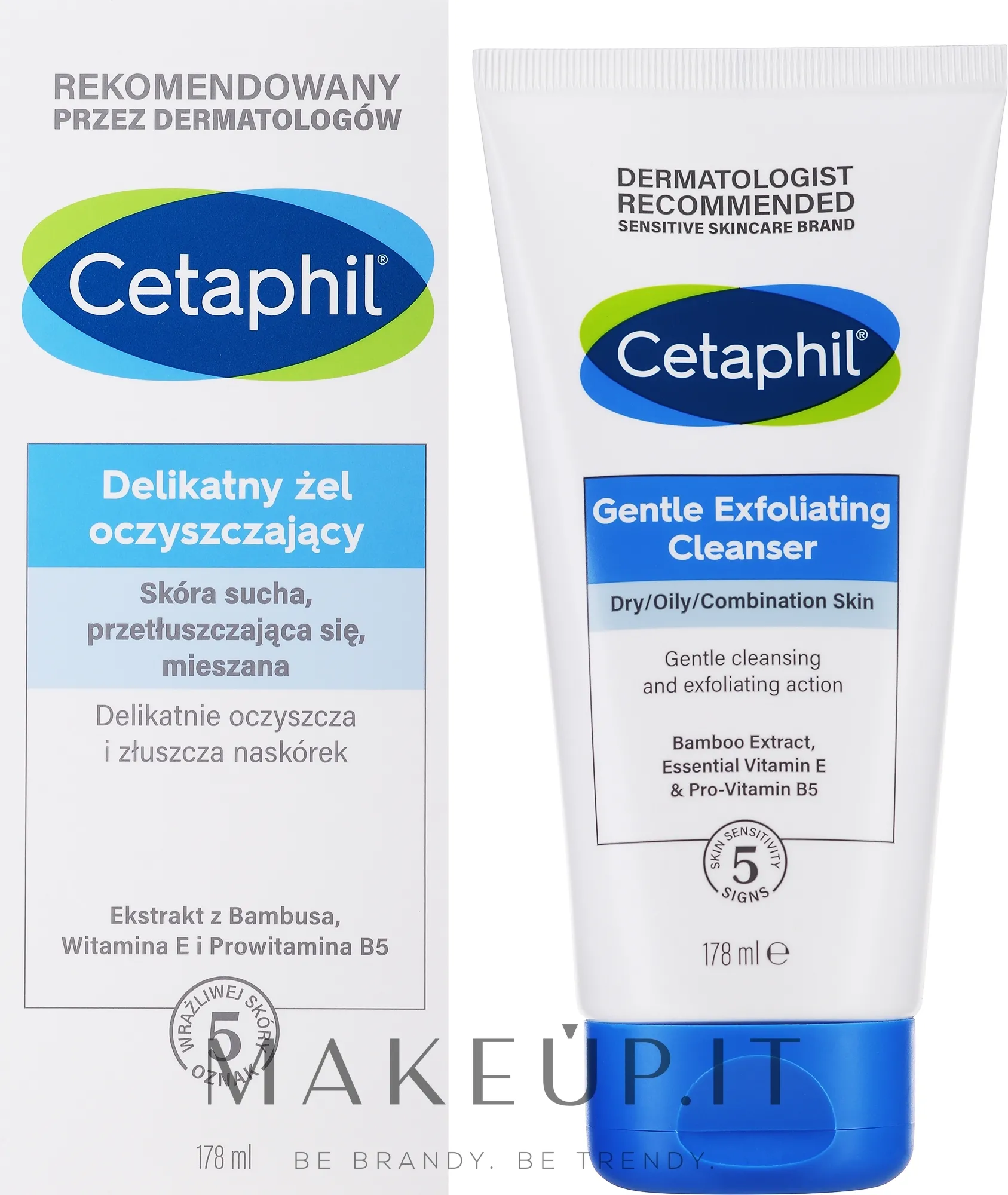 Gel detergente viso esfoliante delicato