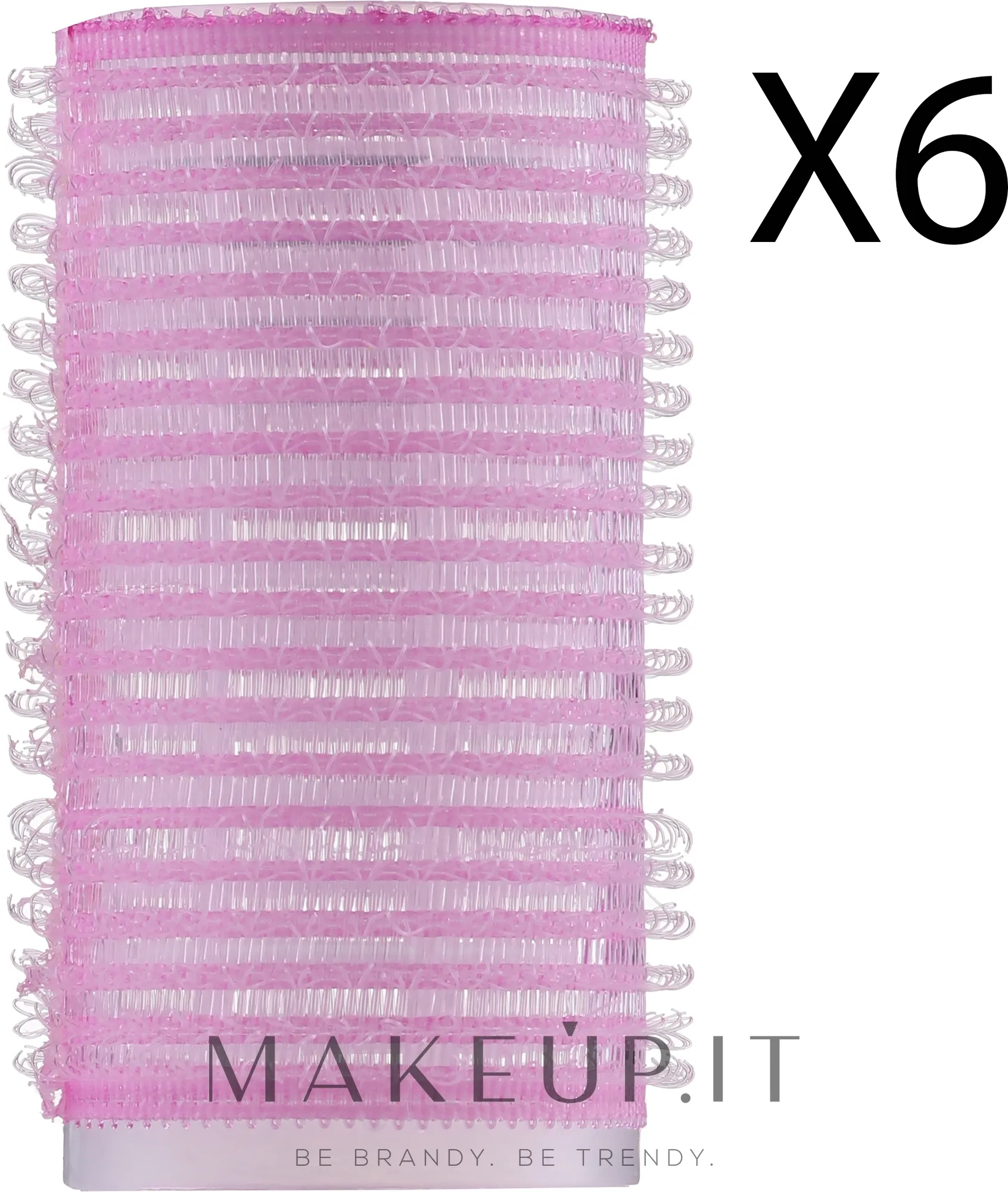 Bigodini in velcro, 70799, 32 mm, rosa, 6 pz.