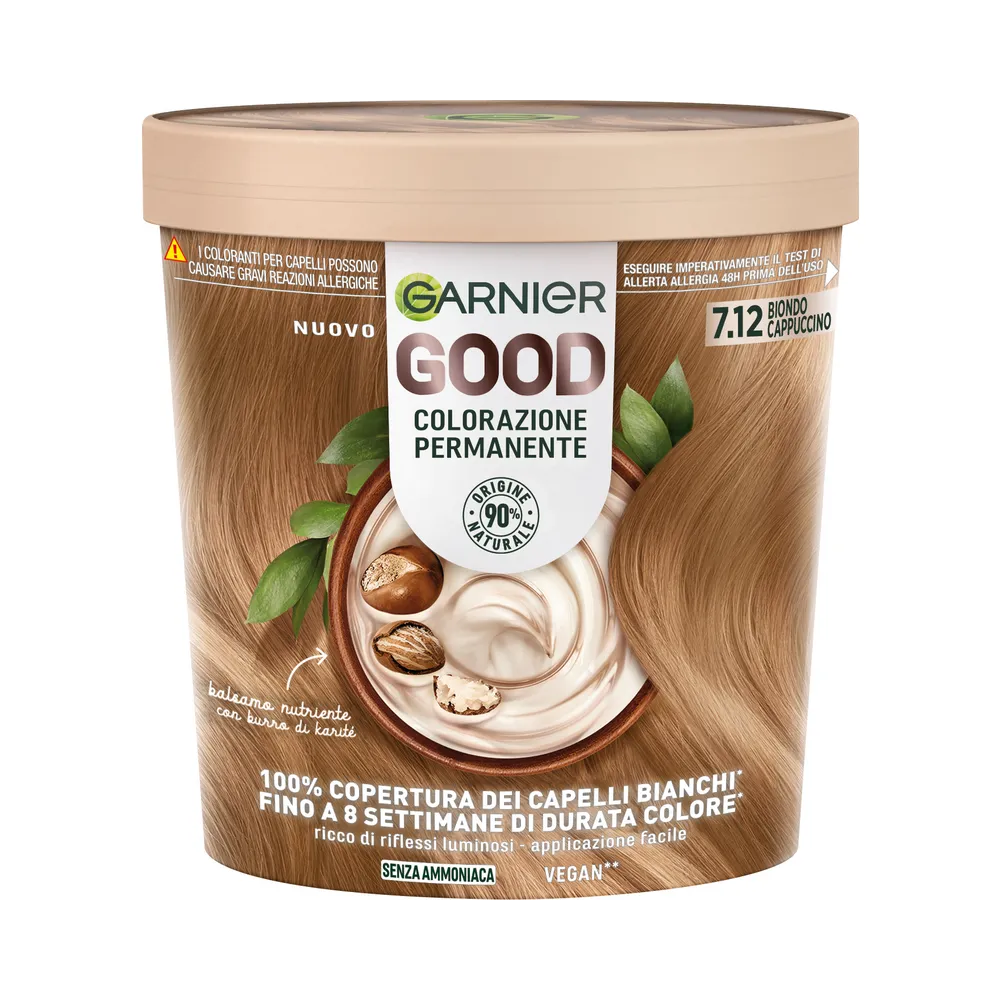 GARNIER GOOD COLORAZIONE PERMANENTE SENZA AMMONIACA N.7.12 160 GR