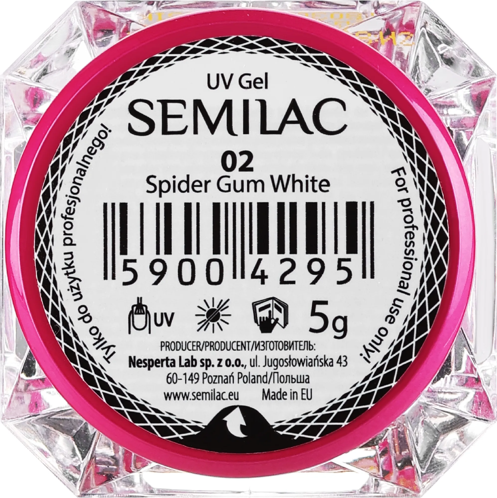 Gel per nail design "Spider gum silver"