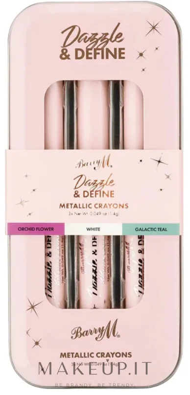 Barry M Dazzle & Define Metallic Crayons (eyeshadow/3x1,4 g)