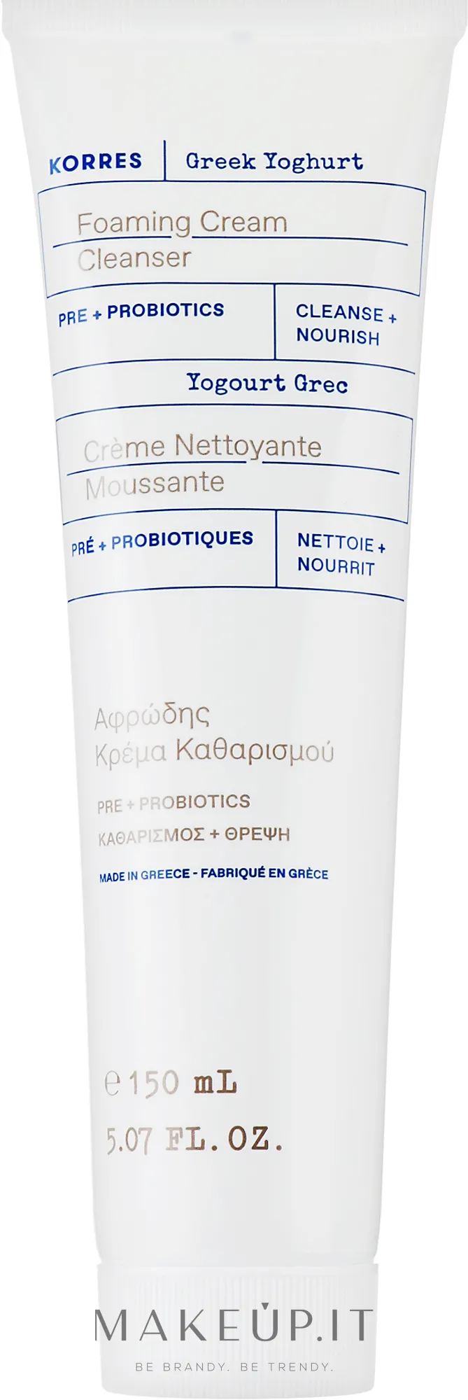 Schiuma detergente viso con probiotici