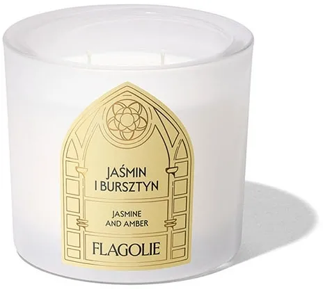 Candela profumata "Gelsomino e ambra", opaca
