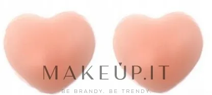 Adesivi per capezzoli in silicone, "Cuore", beige, 2 pz