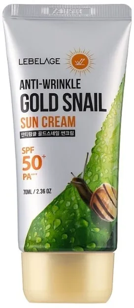 Crema solare antirughe alla bava di lumaca