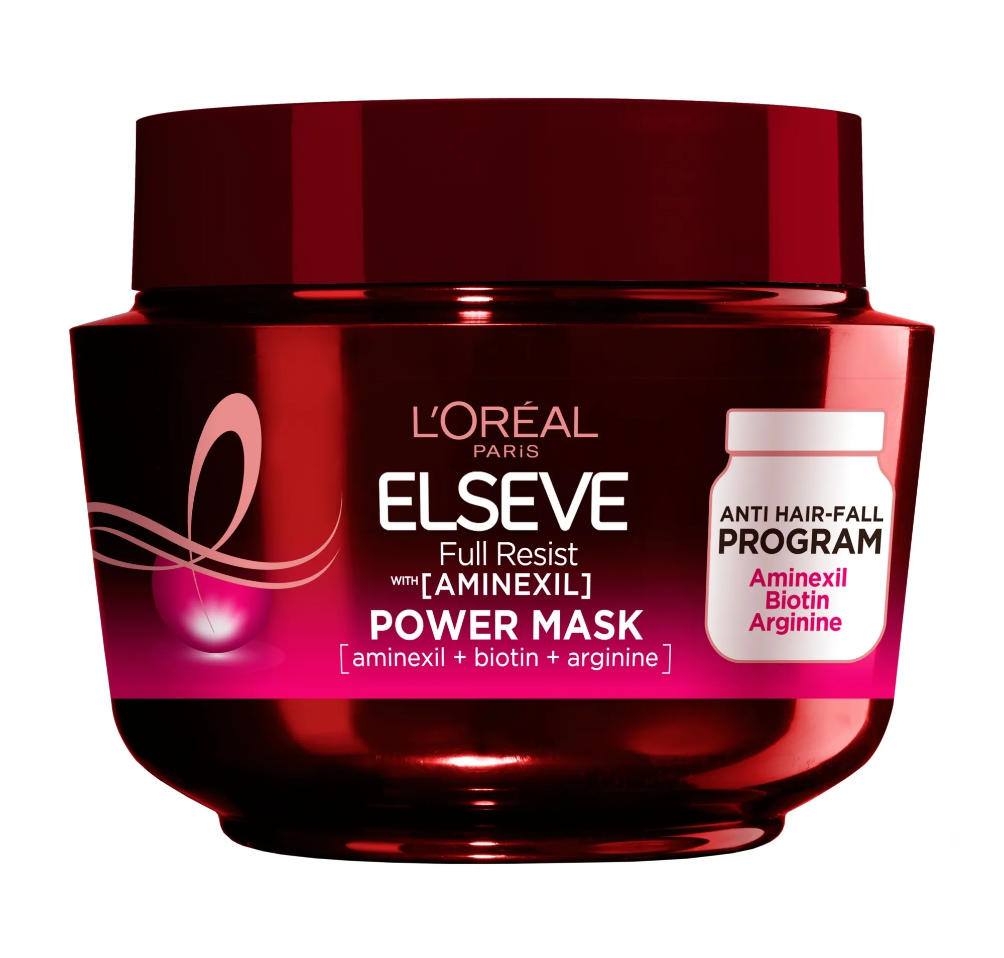 Maschera rinforzante per capelli indeboliti con biotina, vitamina B5 e arginina