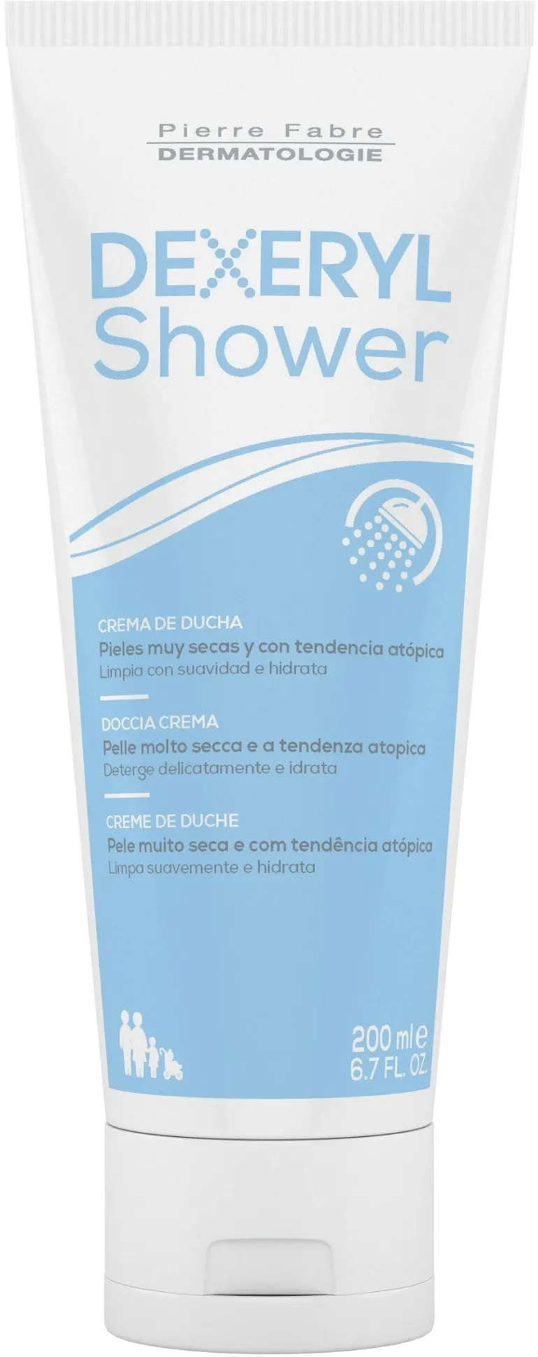 Crema doccia detergente per pelli molto secche e atopiche