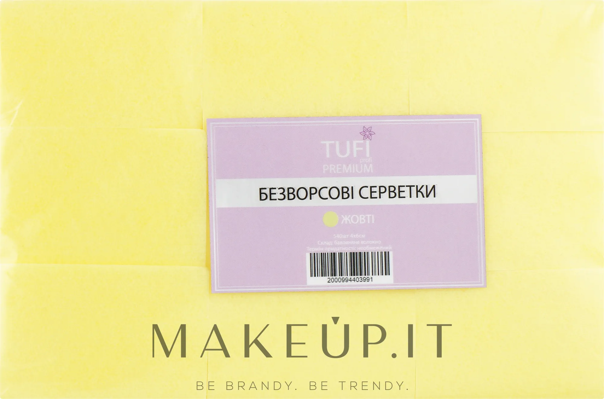 Salviette senza pelucchi 4x6cm, 540 pezzi, gialli