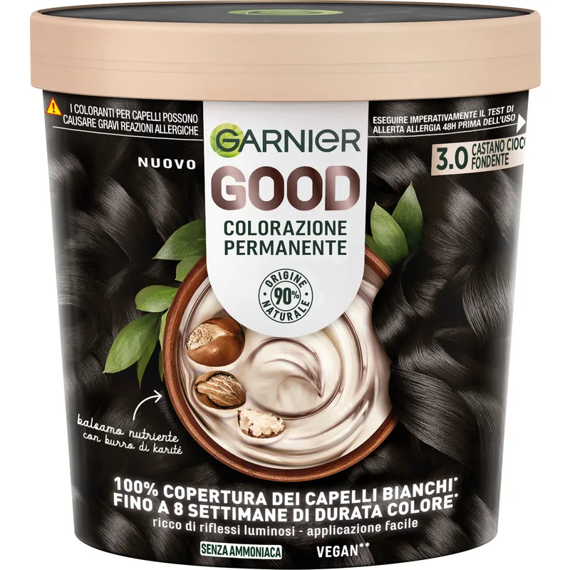 GARNIER GOOD COLORAZIONE PERMANENTE SENZA AMMONIACA N.3.0 160 GR