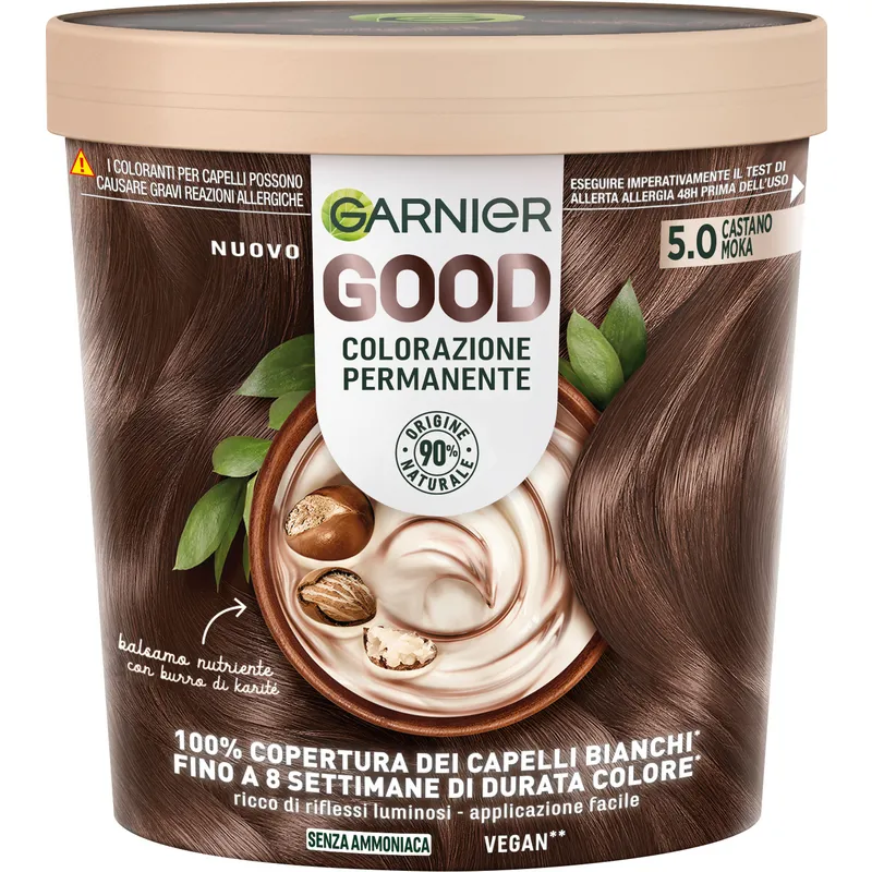 GARNIER GOOD COLORAZIONE PERMANENTE SENZA AMMONIACA N.5.0 160 GR