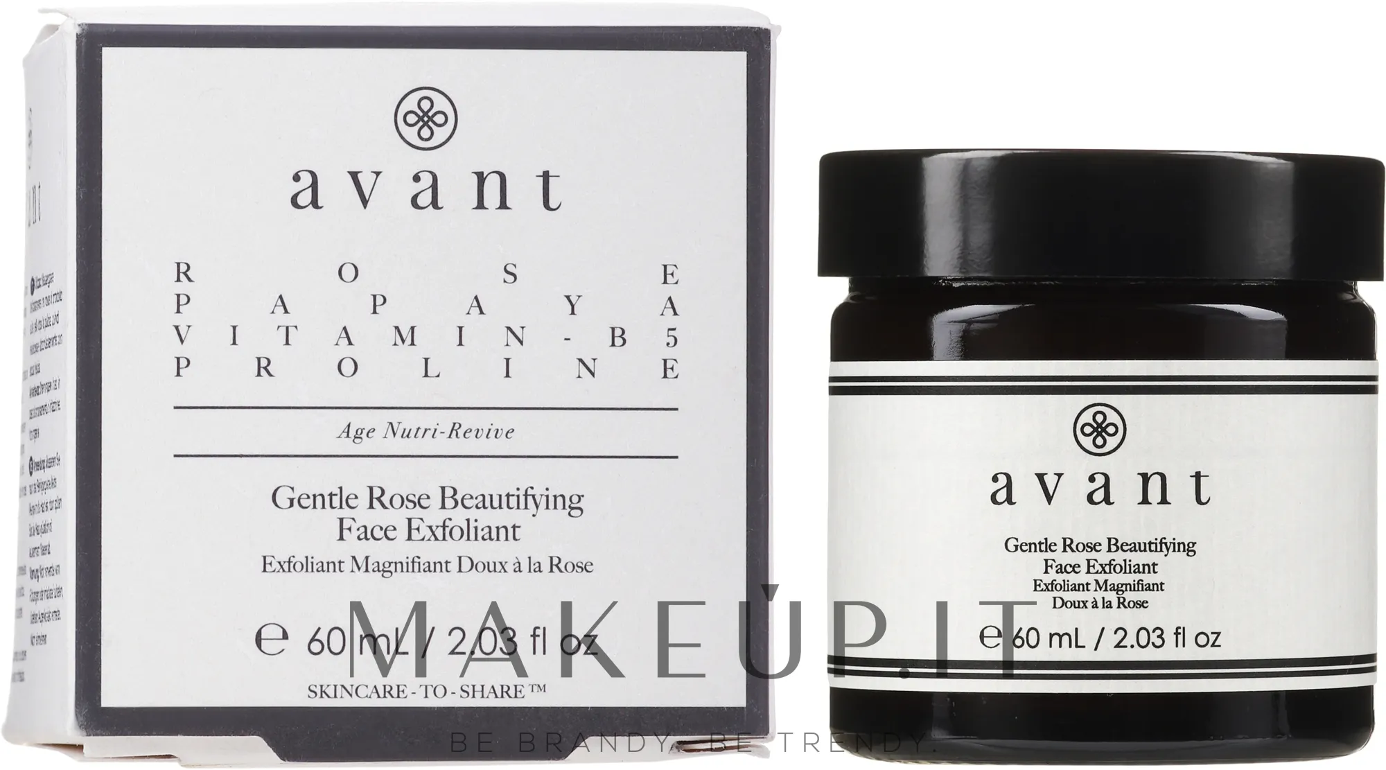 Peeling viso con estratto di rosa