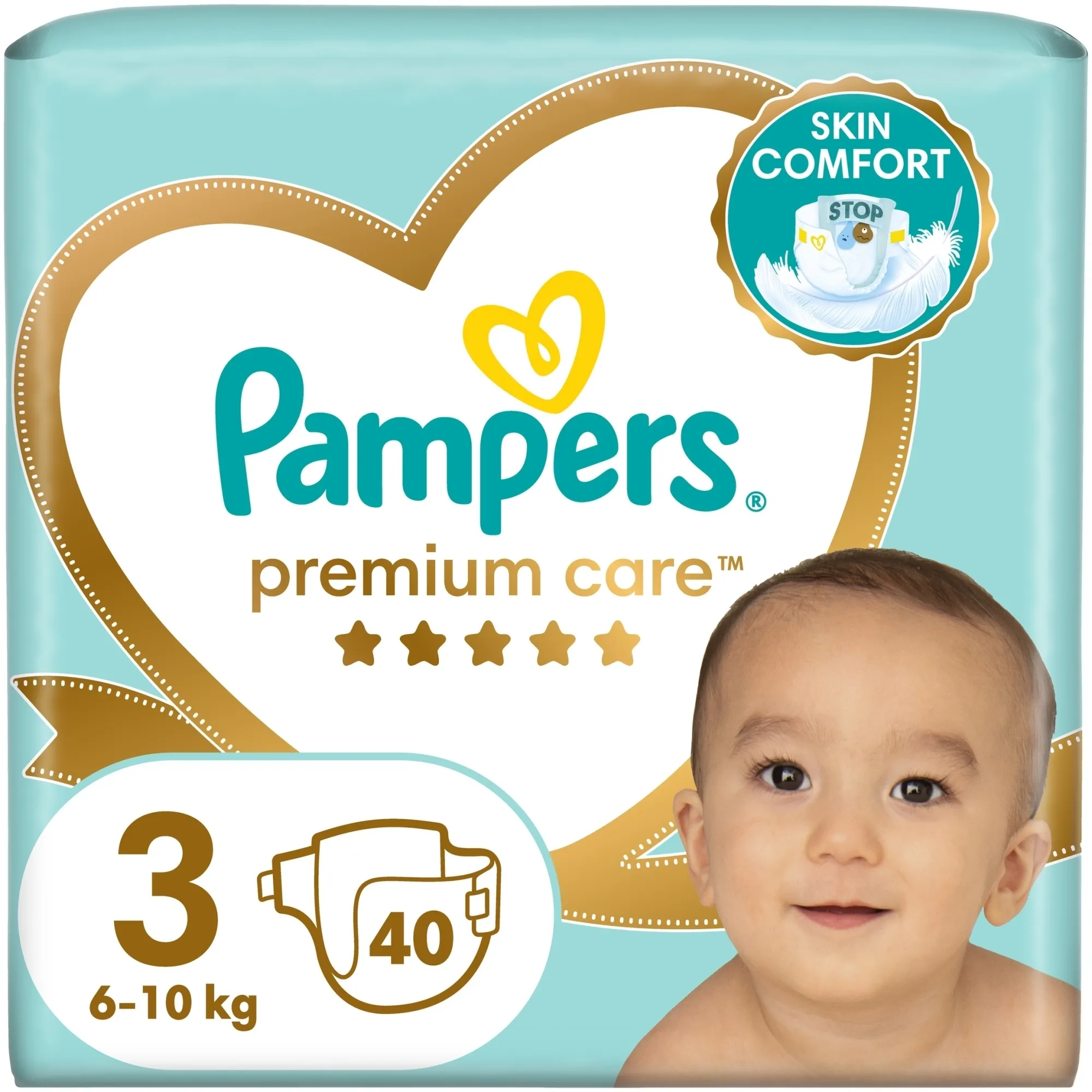 Pannolini Pampers Premium Care Taglia 3 (Midi), 6-10kg, 40 pezzi