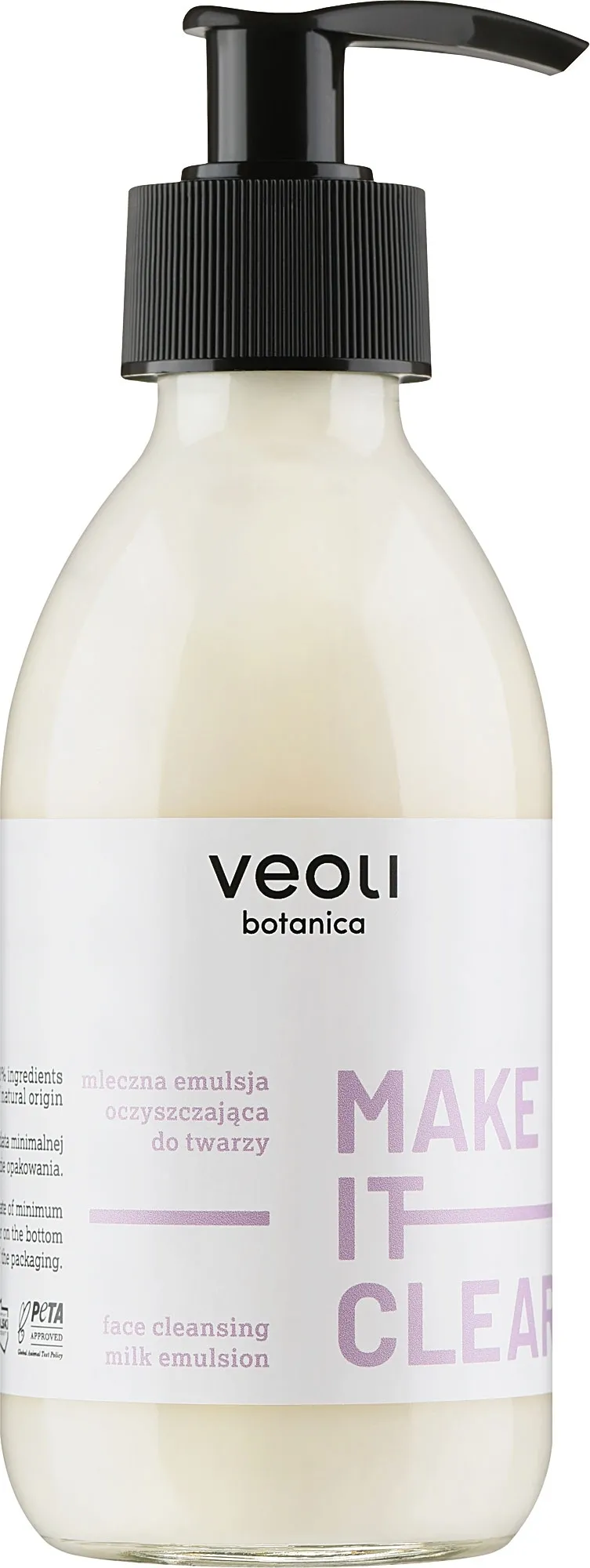 Latte-emulsione detergente viso