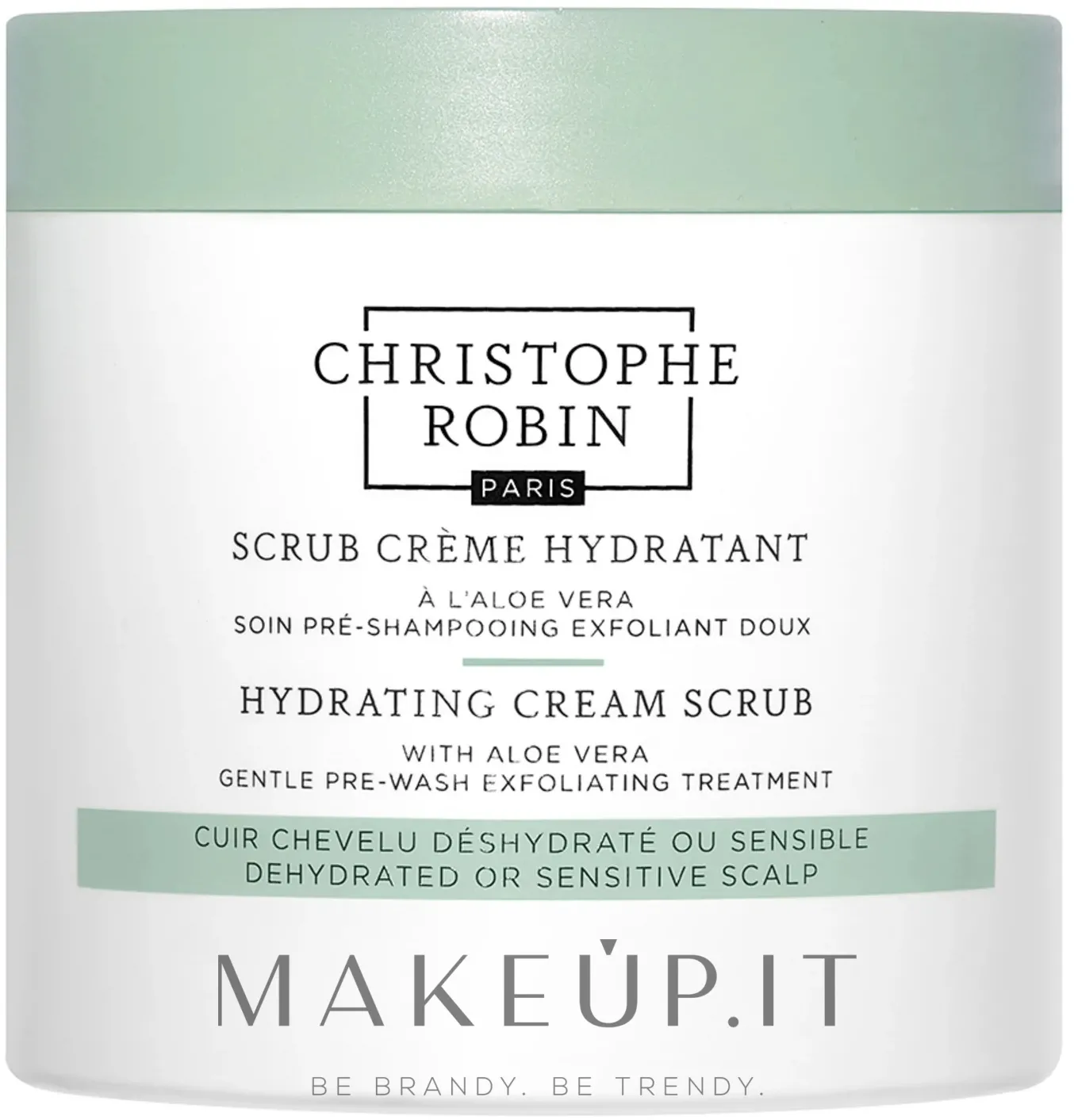 Crema peeling idratante per cuoio capelluto con aloe