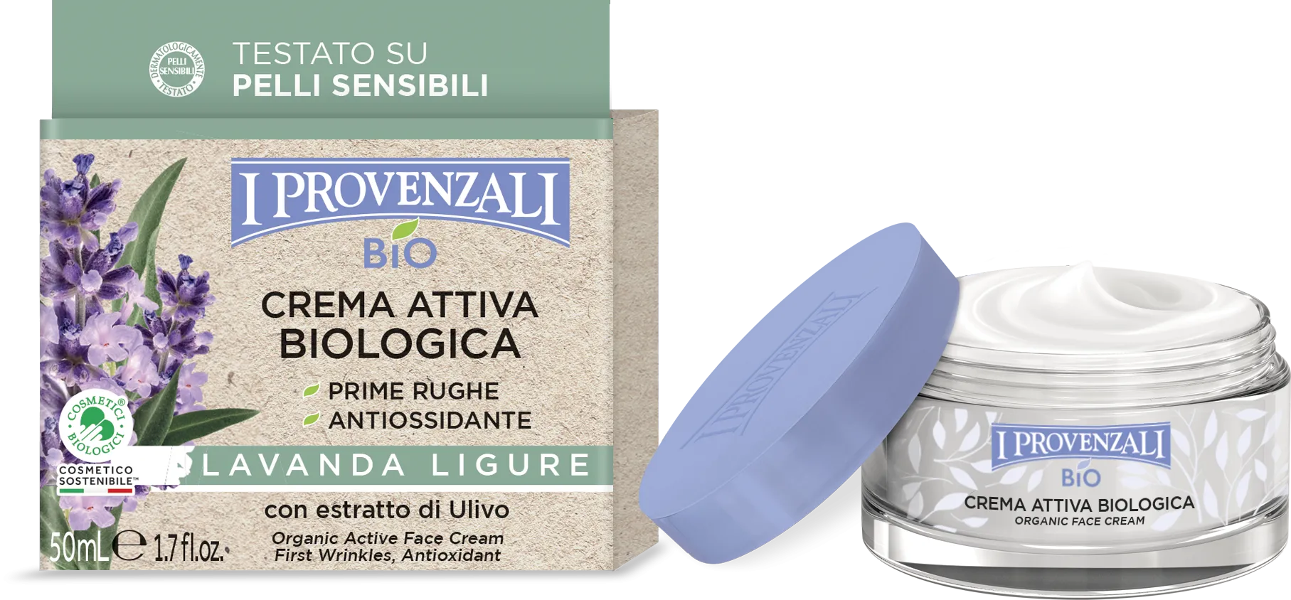 PROVENZALI LAVANDA CREMA ATTIVA VISO BIO 50 ML