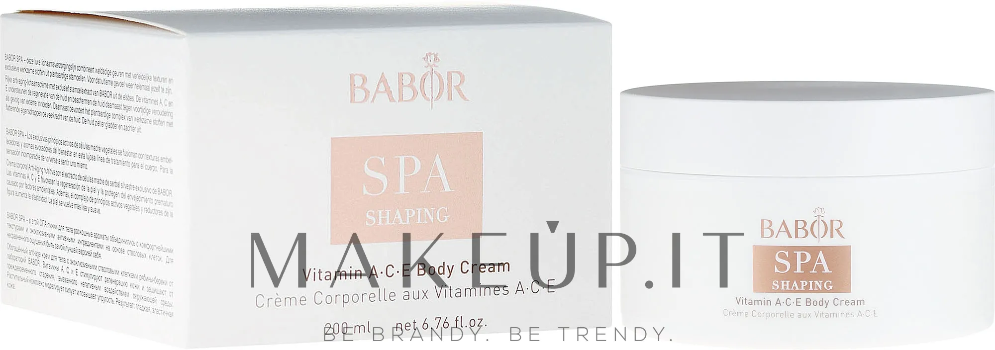 Crema corpo "Con vitamine A, C, E SPA modellante"