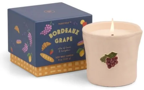 Candela in ceramica profumata 'Uva di Bordeaux'
