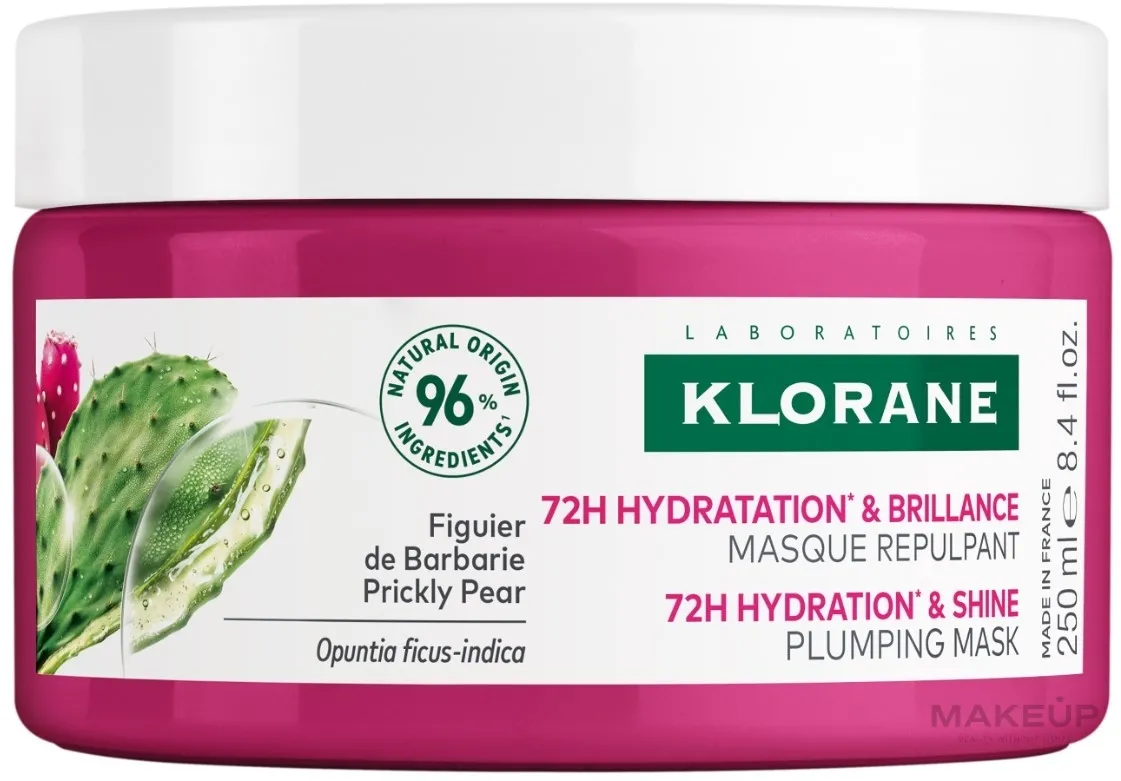 Maschera idratante e lucidante con fico d'India per capelli opachi e disidratati