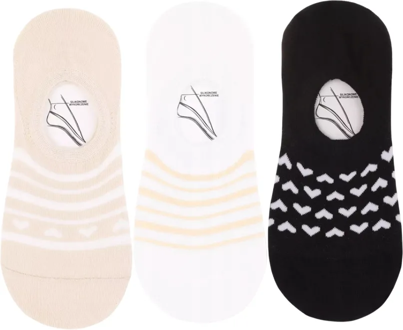 Salvapiede da donna, CDB550-242/3, 3 paia, assortiti