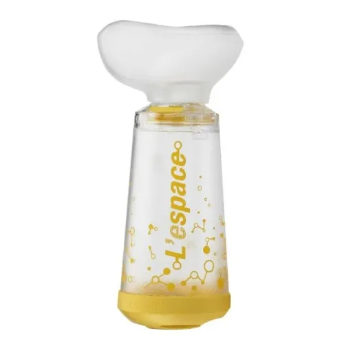 L'espace - Camera Distanziatrice Aerosol Per Inalatori Spray Con Maschera - Colore Giallo per bambini 2-6 anni