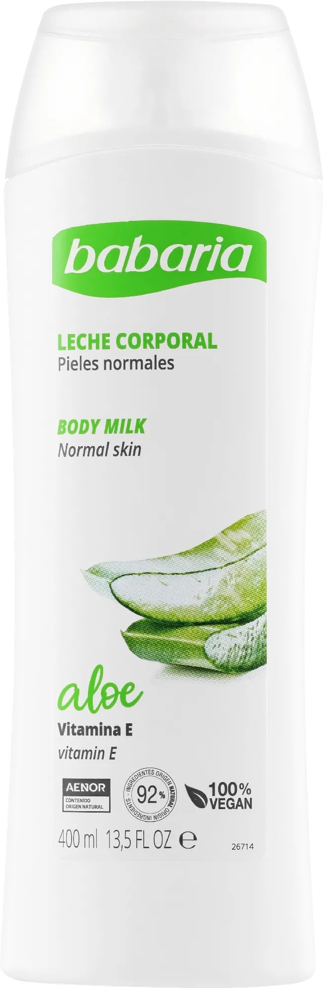 Latte corpo con aloe vera e vitamina E