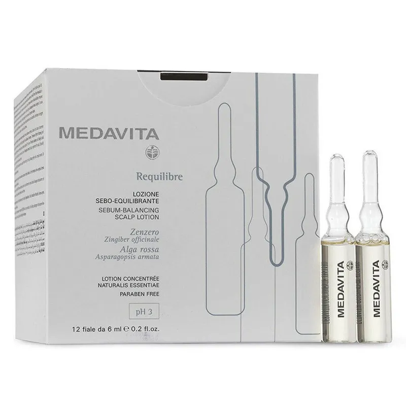 Medavita Requilibre Lozione Sebo-equilibrante Fiale 12x6ml - trattamento sebo-equilibrante in fiale capelli e cute grassi