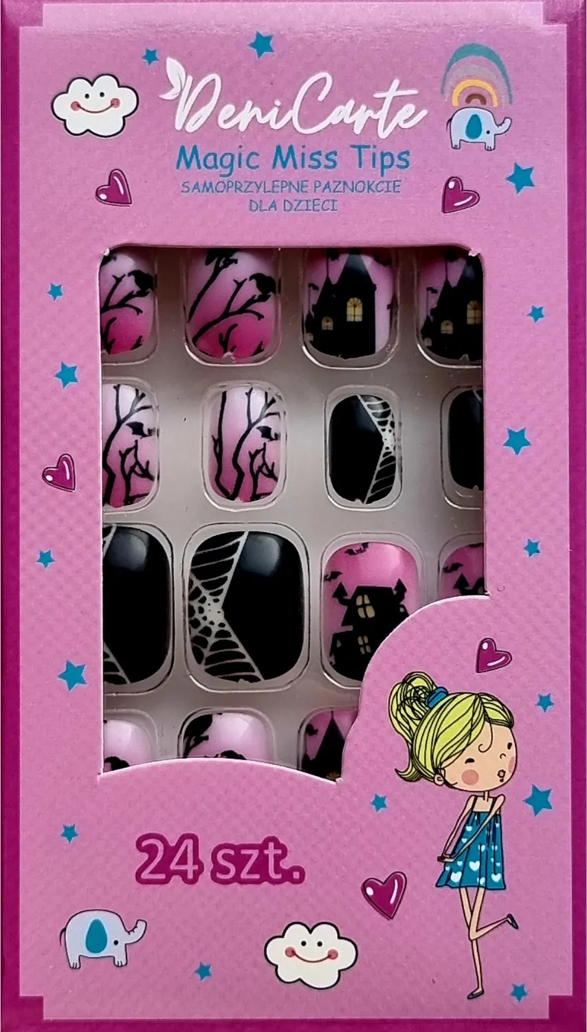 Unghie finte per bambini, 24 pezzi