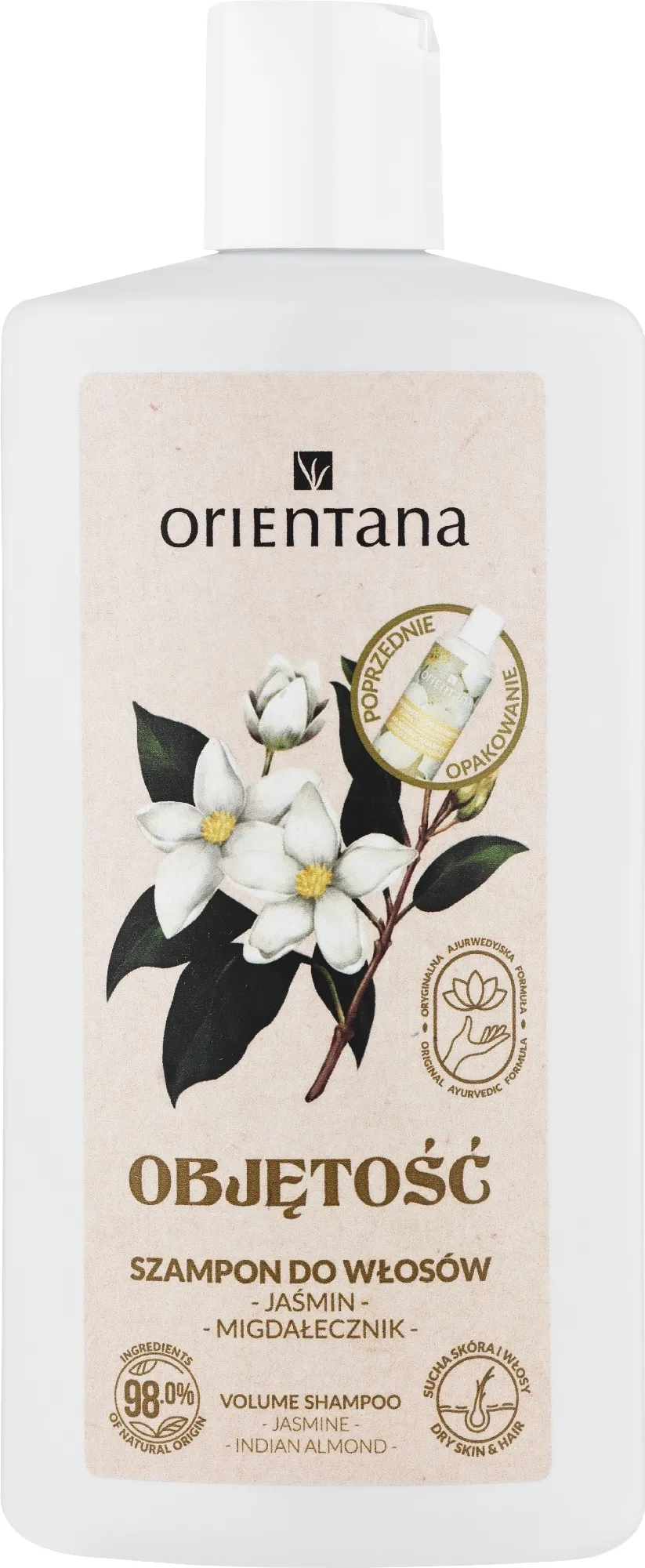 Shampoo ayurvedico per capelli al gelsomino e mandorle