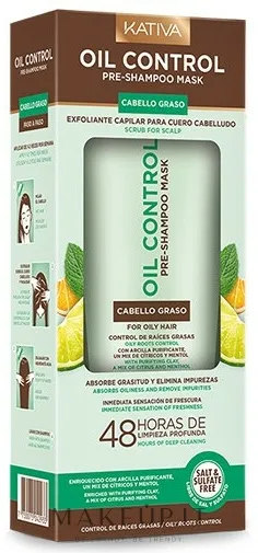 Maschera "Controllo per capelli grassi" prima dello shampoo