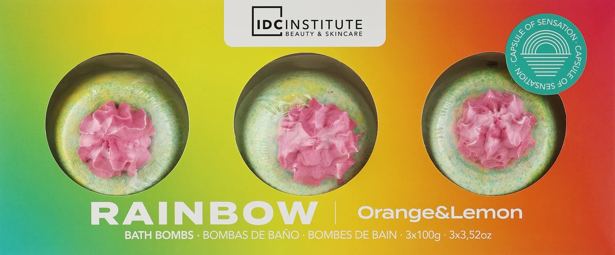 Set di bombe da bagno "Cocktail. Rainbow", arancia e limone