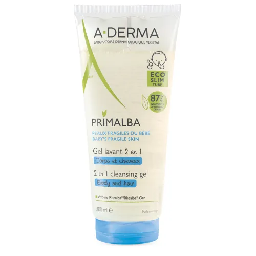 Aderma Primalba  Gel  Detergente  2 in 1  Corpo e Capellii -  Tubo da 200 ml