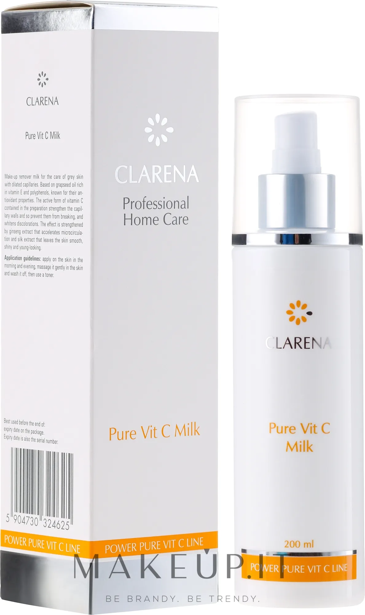 Latte detergente viso con vitamina C per la pelle soggetta a iperpigmentazione e rosacea