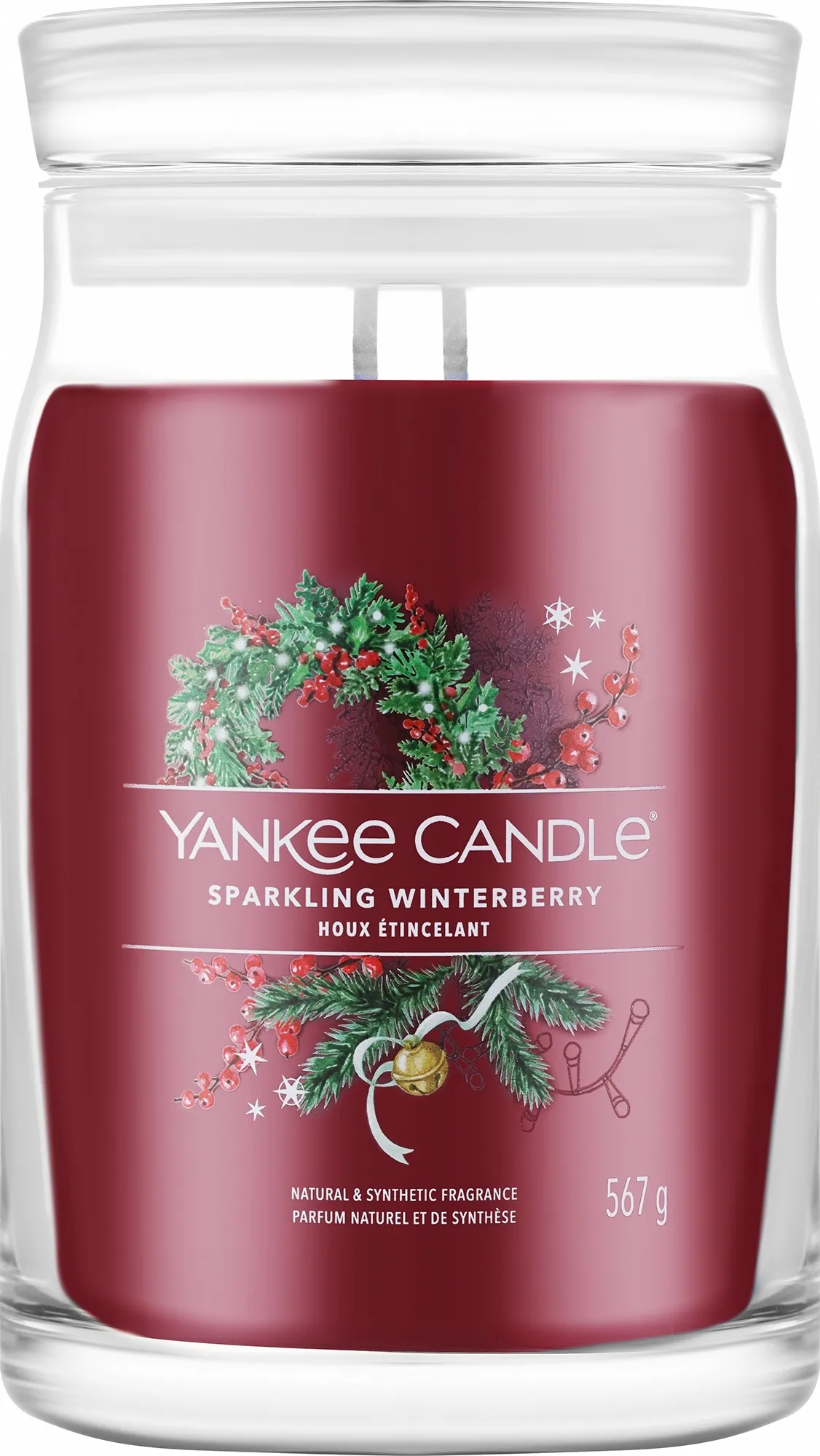 Candela profumata in barattolo "Sparkling Winterberry", 2 stoppini