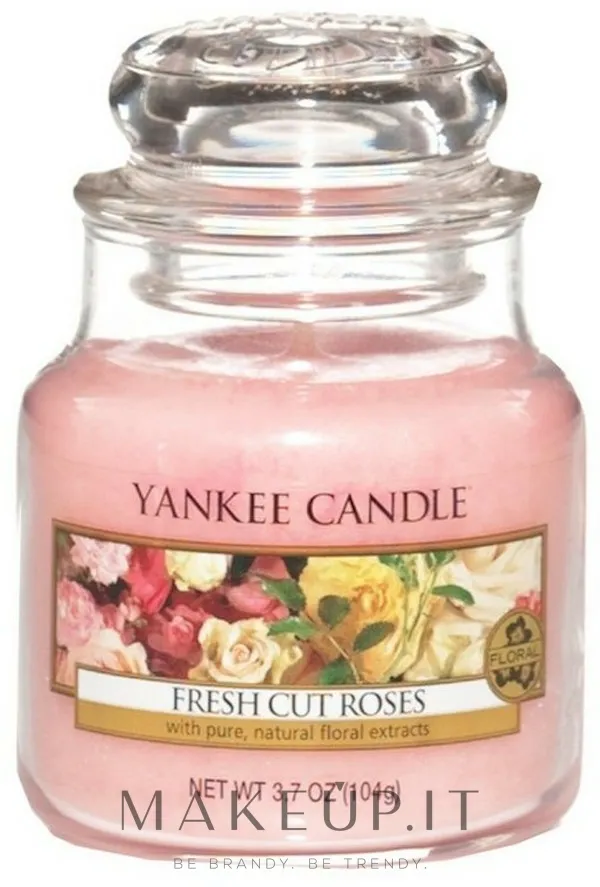 Candela profumata in vetro "Rose fresche"