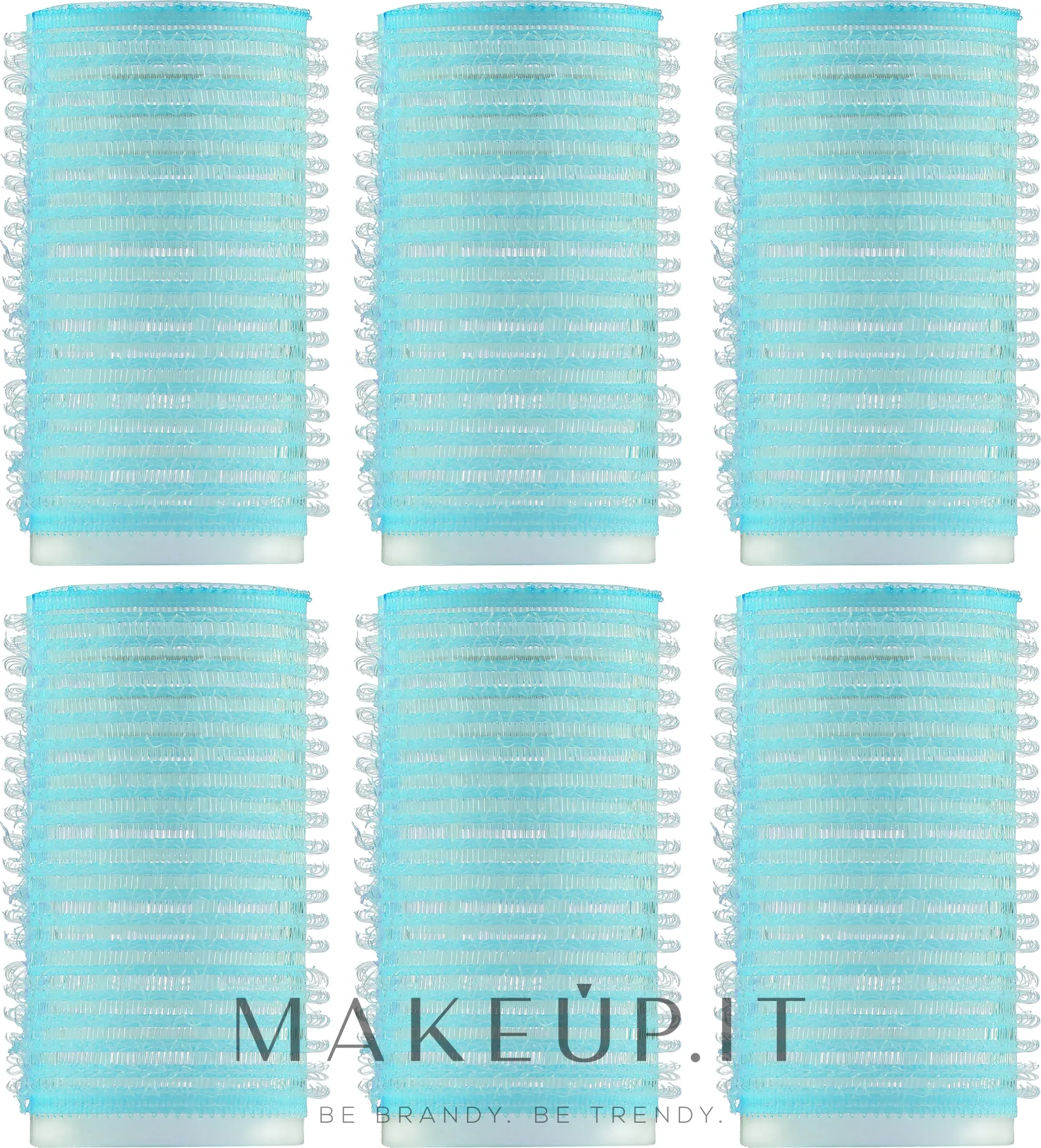 Bigodini in velcro, blu, 6 pezzi