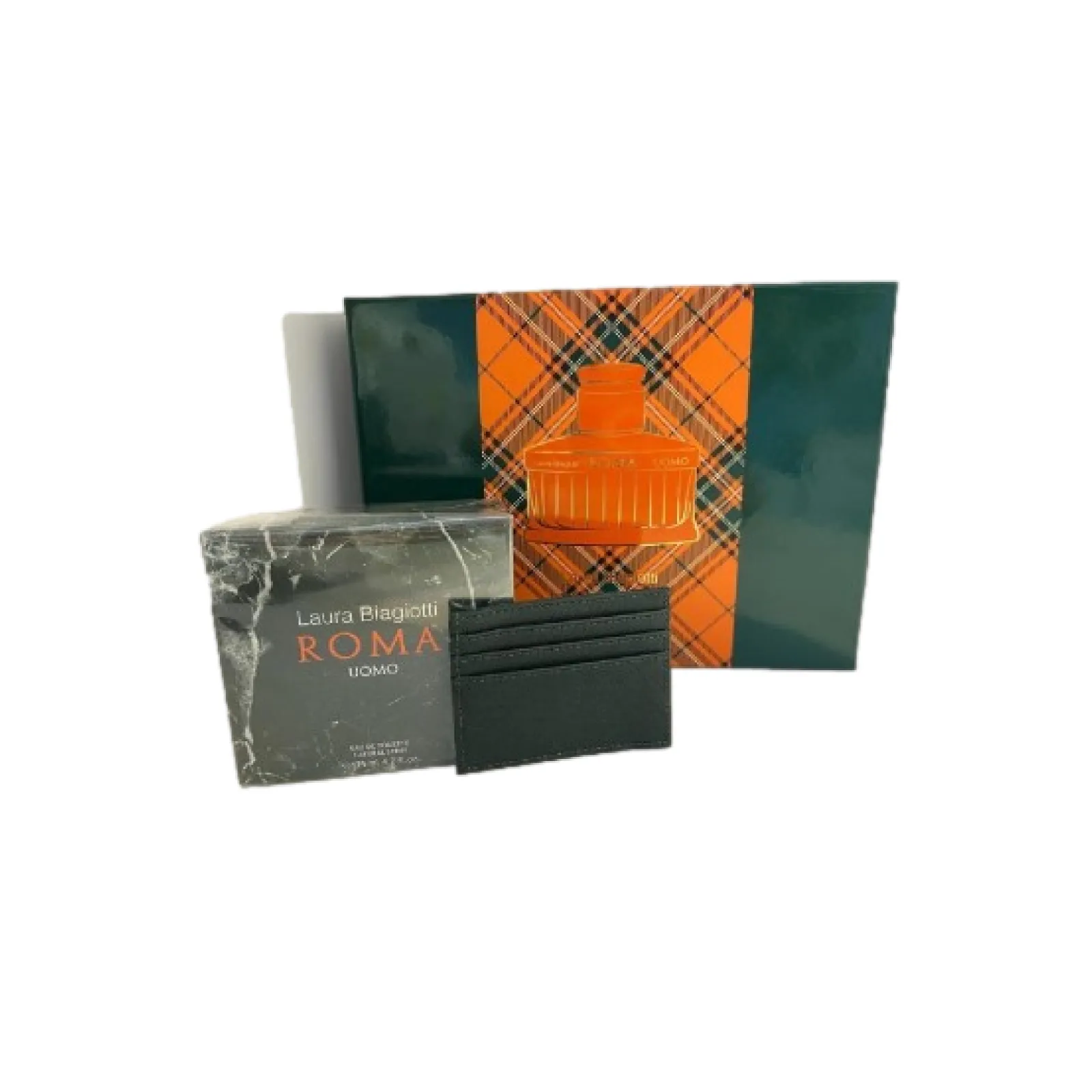 LAURA BIAGIOTTI ROMA UOMO SET REGALO EAU DE TOILETTE SPRAY 125 ML+PORTACARTE
