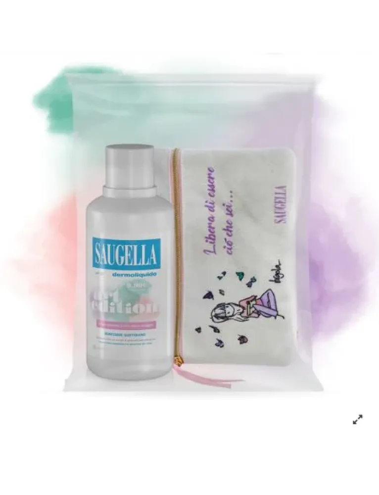 Saugella Art Edition Dermoliquido 500ml + Pochette 3 minisize 50ml