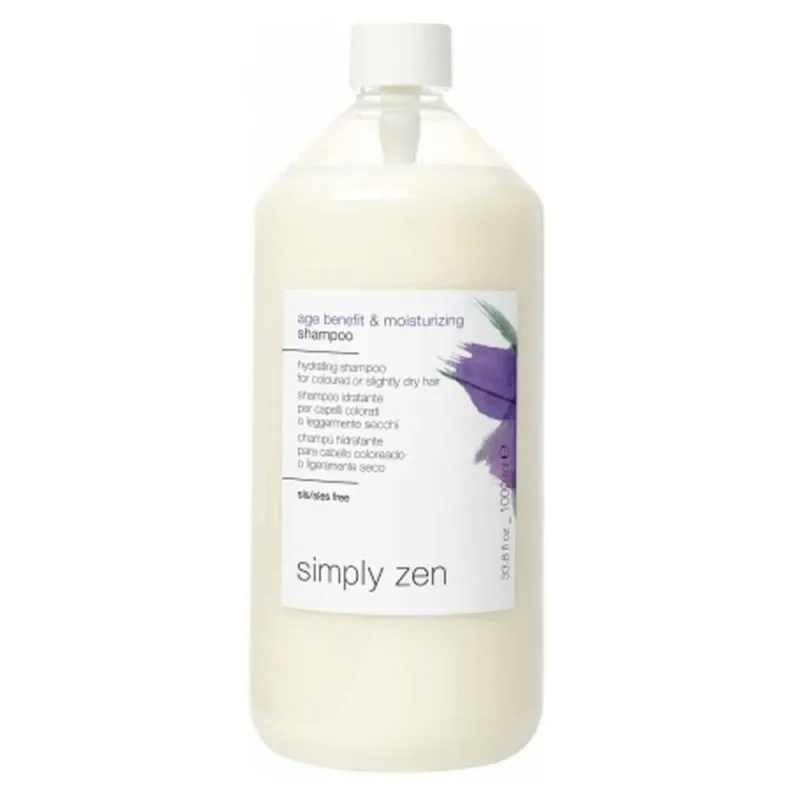 Simply Zen Age Benefit & Moisturizing Shampoo 1000ml - shampoo idratante protettivo capelli colorati