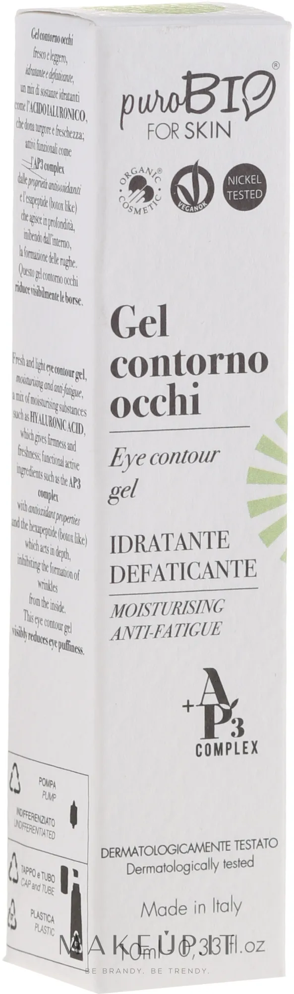 Gel contorno occhi idratante defaticante