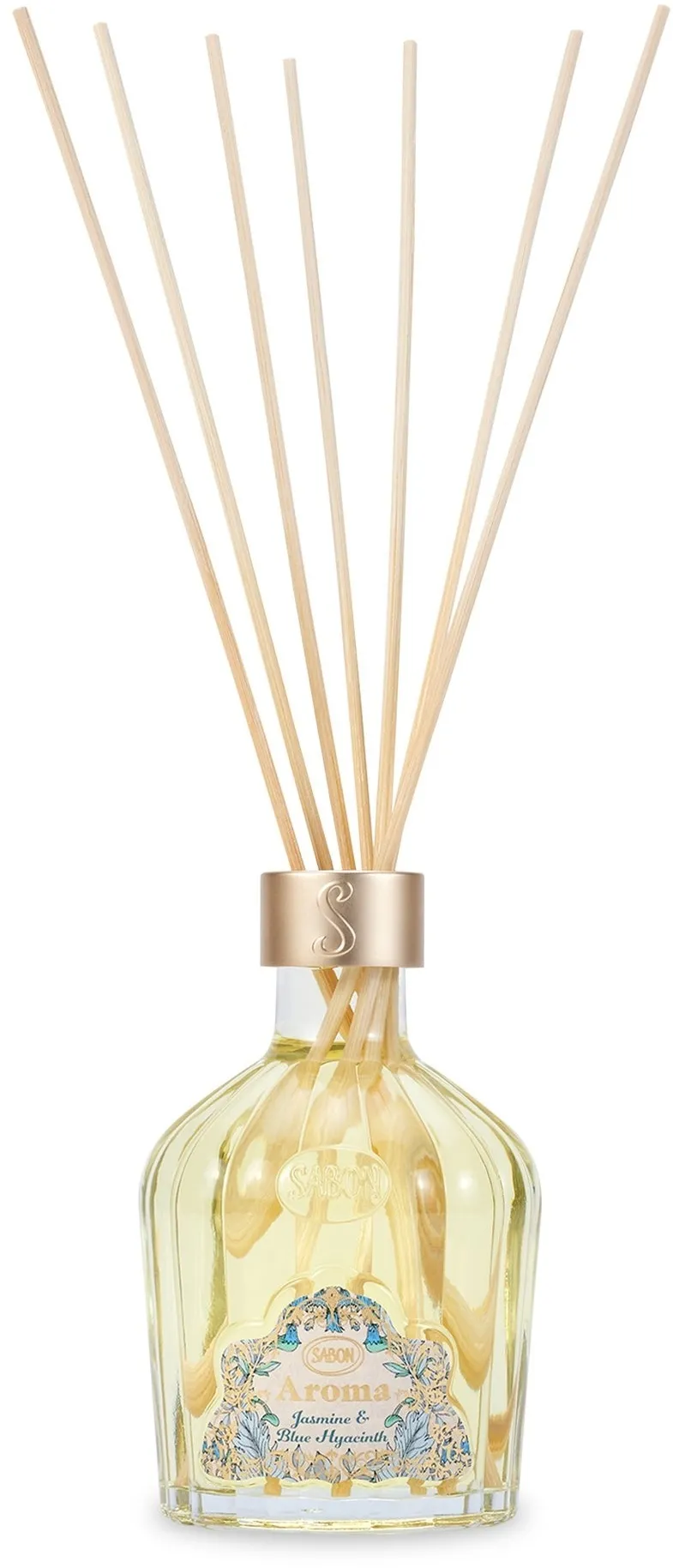 Diffusore aromatico con bastoncini di canna "Gelsomino e giacinto blu"