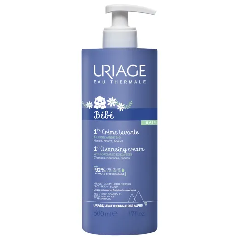 Uriage bebè crema lavante - Flacone con dispenser 500 ml