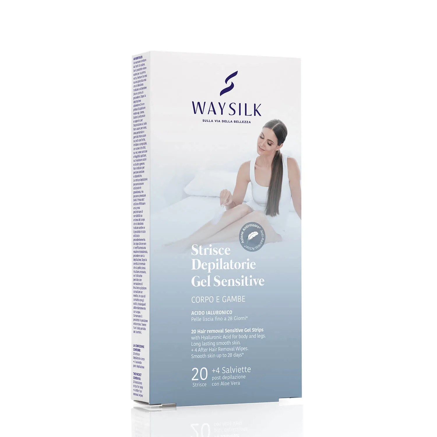 SODICO WAYSILK STRISCE DEPILATORIE CORPO SENSITIVE + 4 SALVIETTE 20 PZ.