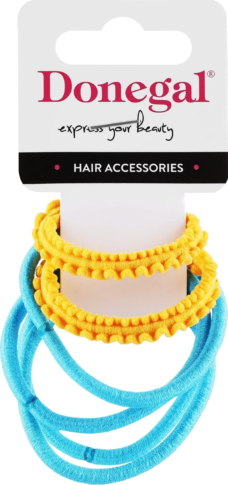 Elastici per capelli FA-5665, azzurri 4 pz. + gialli 2 pz.