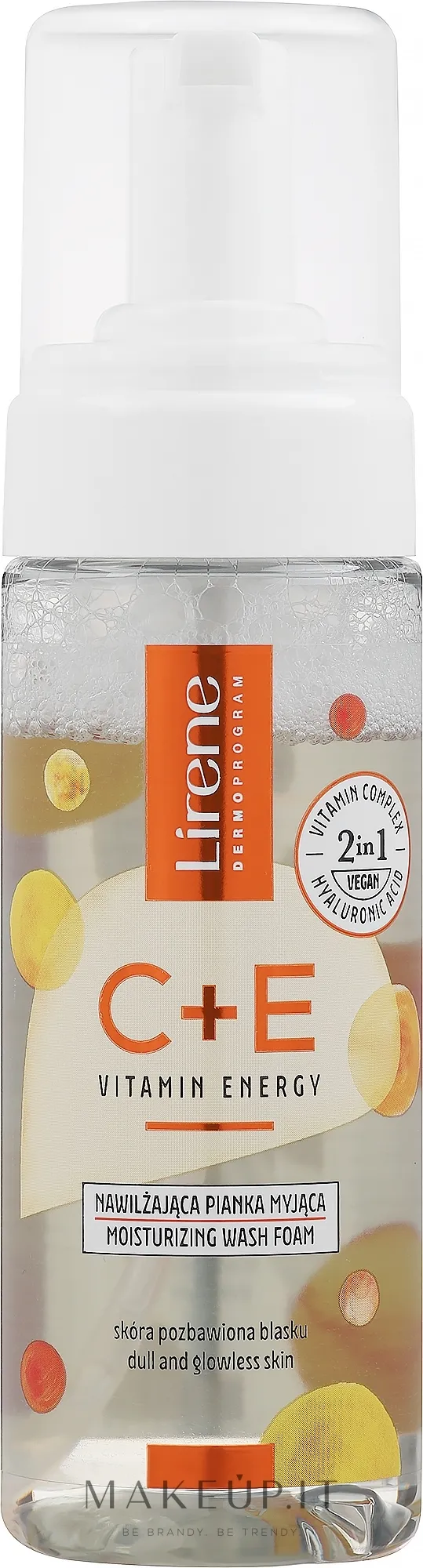 Schiuma detergente e idratante viso