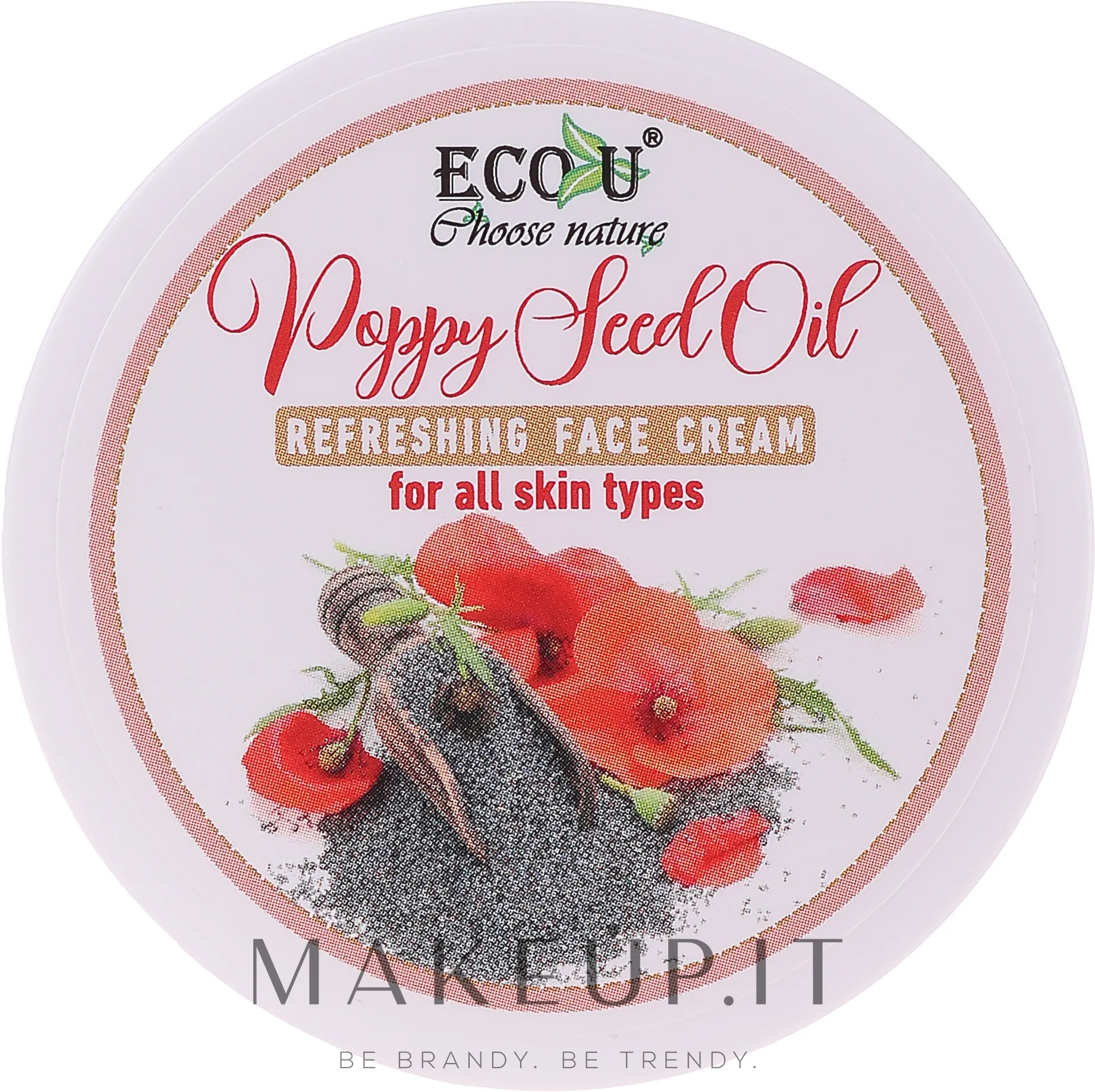 Crema viso rinfrescante con olio di semi di papavero per tutti i tipi di pelle