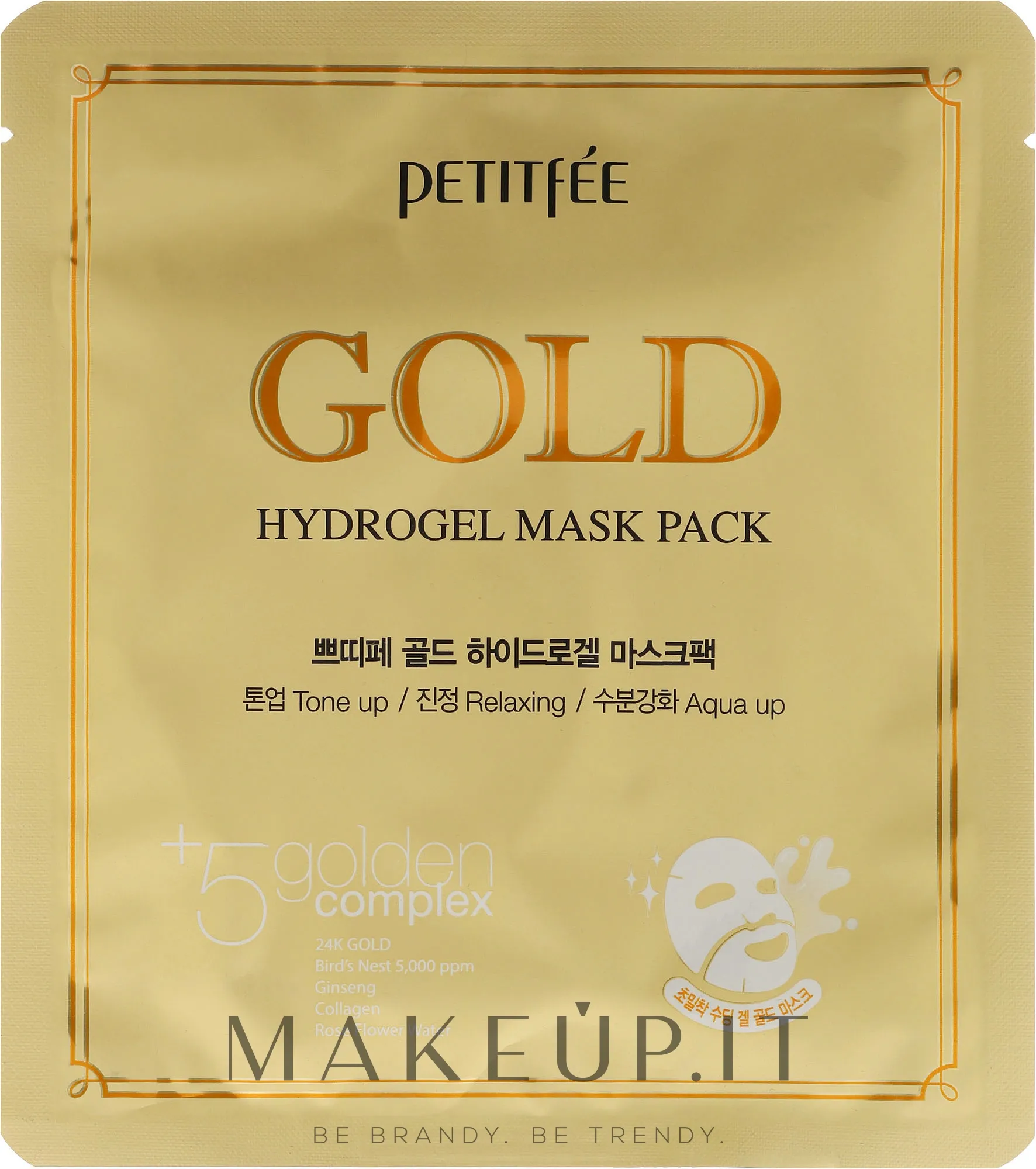 Maschera viso idrogel, in tessuto