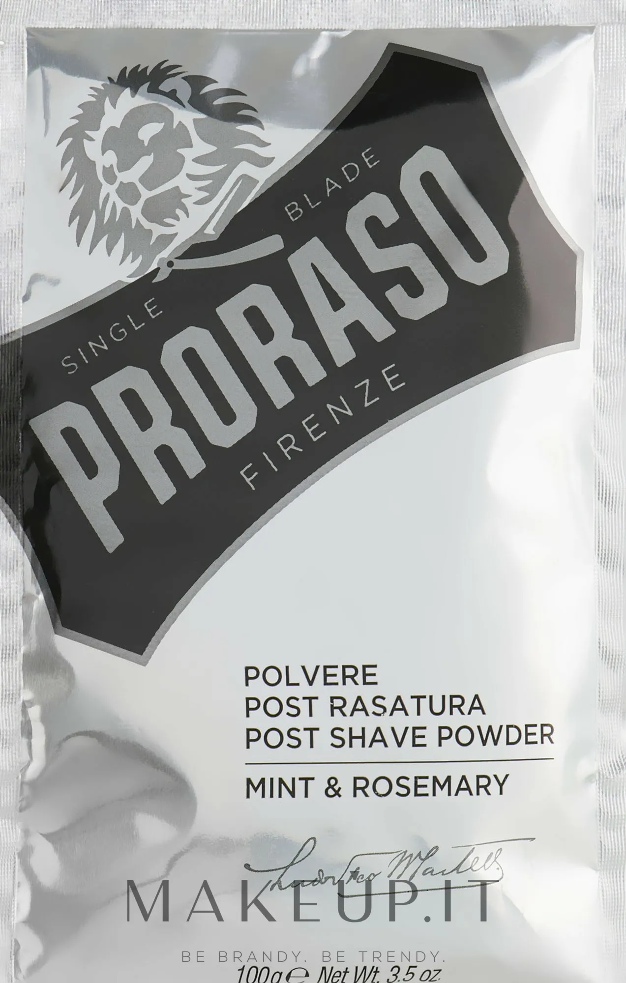 Polvere dopobarba con menta e rosmarino