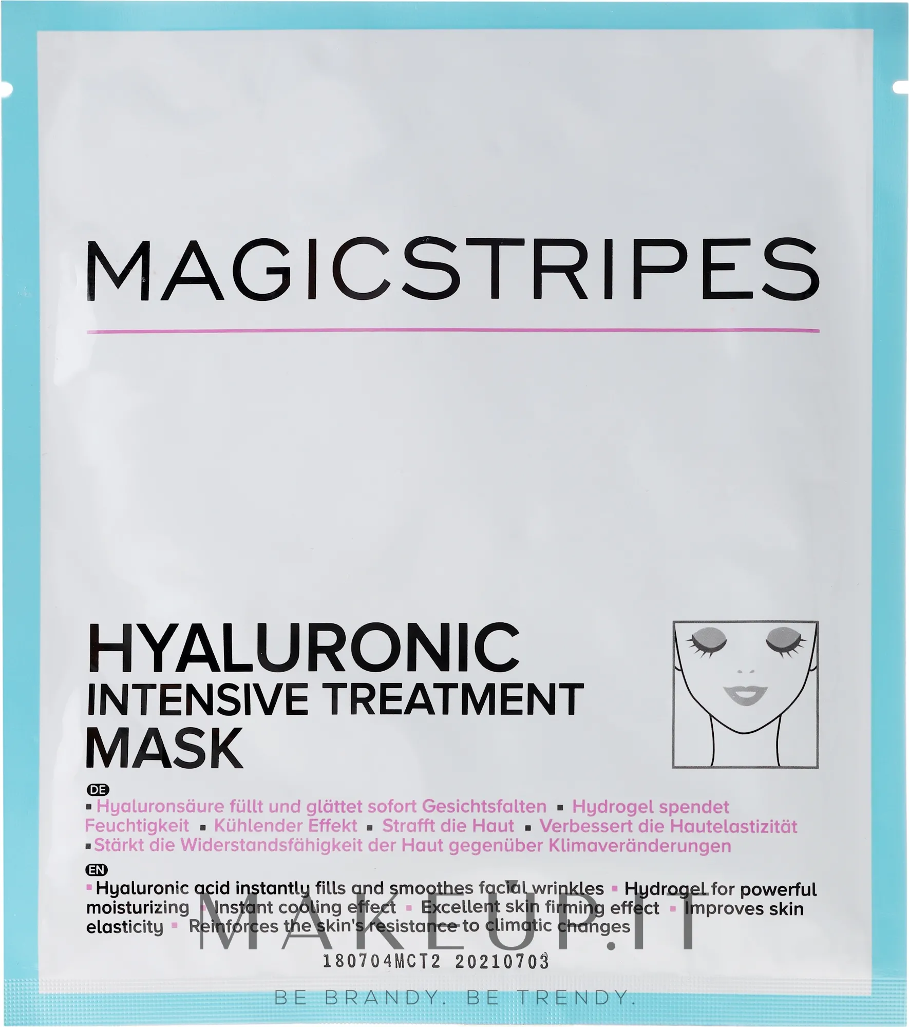 Maschera idratante intensiva con acido ialuronico